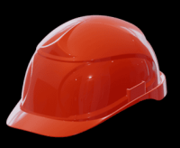 Защитная каска с храповиком красная