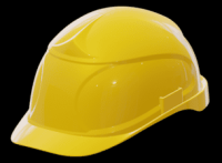 Защитная каска с храповиком желтая