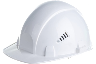 Защитная каска с храповиком Белая