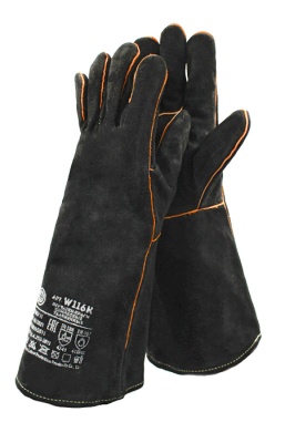 W116K Краги чёрные с кевларовой нитью удлинённые