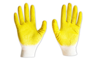 Перчатки трикотажные с одинарным латексным покрытием