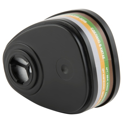 641 Фильтр противогазовый Jeta Safety для защиты от органических, неорганических, кислых газов и аммиака класса A2B2E2K2, в упаковке 2 шт