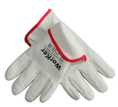 Перчатки защитные кожаные WORKER на флисе