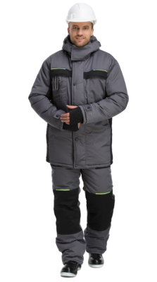 Костюм "ZinDER MEMBRANE" утепленный (т.сер./черн./лайм)