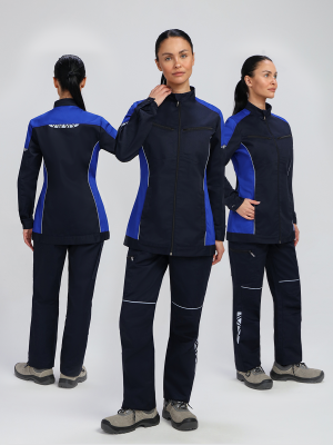 Костюм женский ProfLineSpecialist-1 (тк.Смесовая,240) брюки, т.синий/васильковый